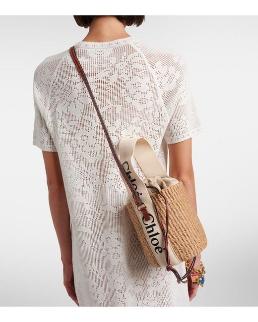 Chloé Metallic Chloe X Mifuko Woody Small Basket Tote