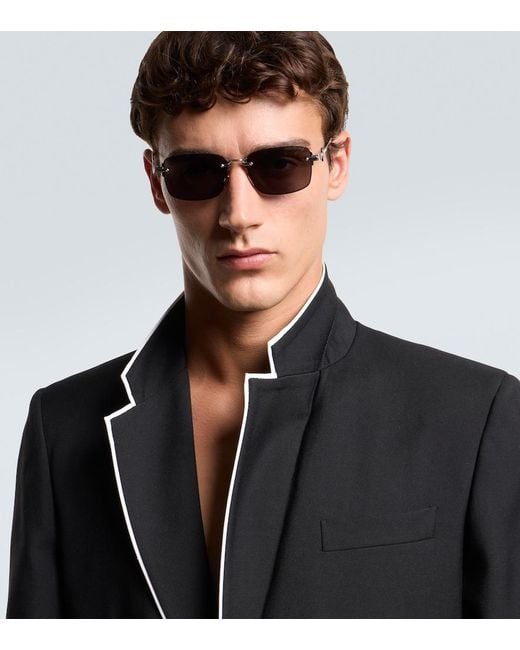 Dior Gray Cd Diamond S11U Rectangular Sunglasses for men