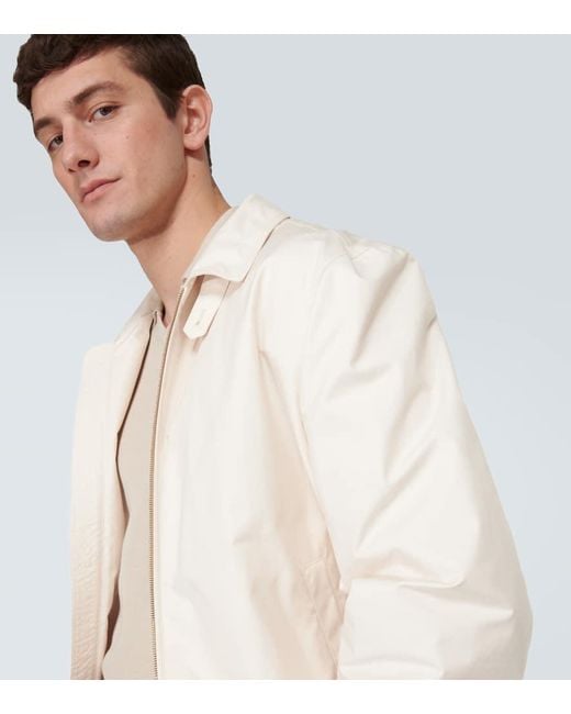 Brunello Cucinelli Natural Cotton-Blend Gabardine Blouson Jacket for men