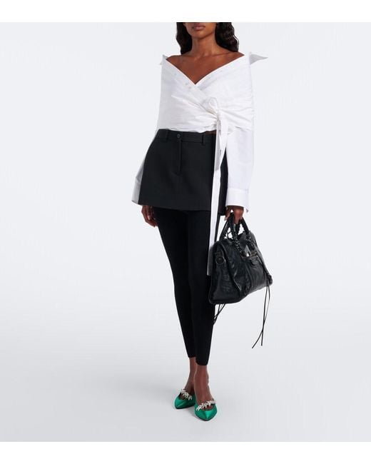 Balenciaga Black Le City Medium Leather Top-Handle Bag