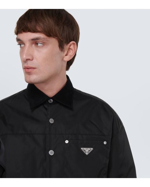 Prada Black Re-nylon Padded Overshirt for men