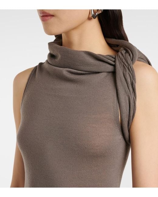 Rick Owens Gray Wool Top