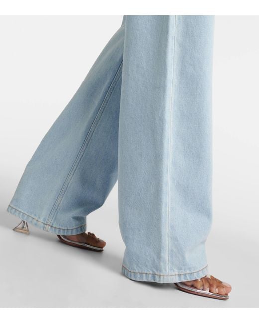 Nina Ricci Blue High-rise Straight Jeans