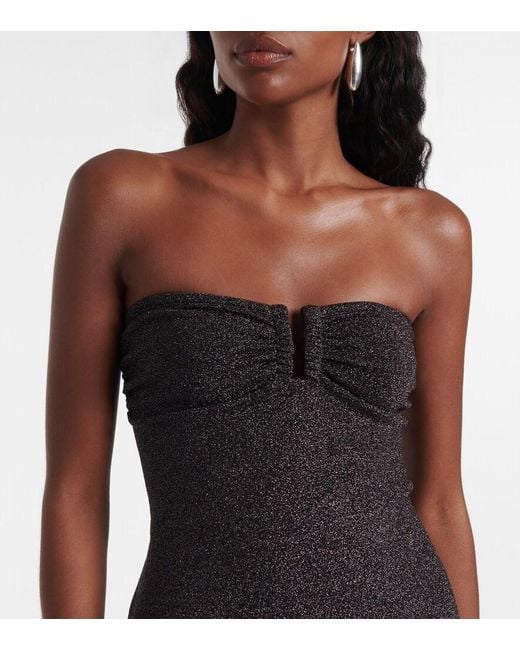 Eres Black Bronzage Lurex Minidress