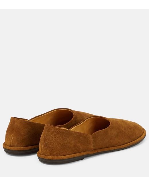Mocassini Canal in suede di The Row in Brown
