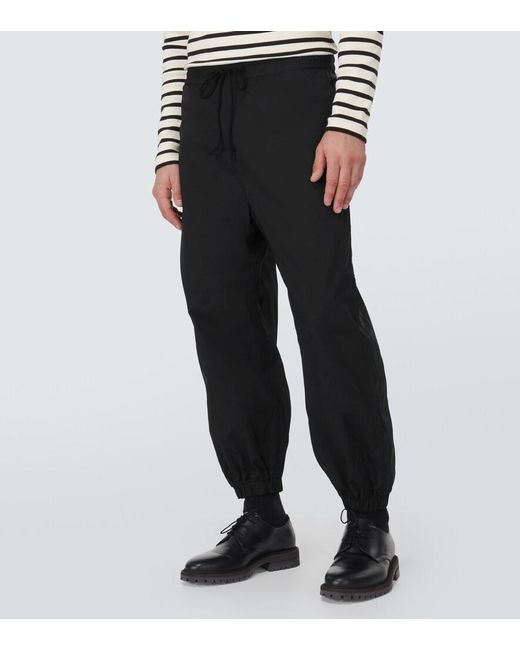 Junya Watanabe Black Wide-Leg Sweatpants for men