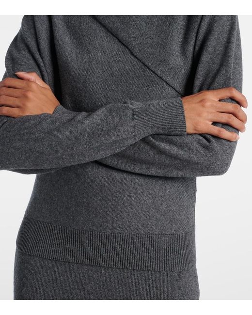 Tom Ford Gray Cashmere And Cotton Turtleneck Sweater