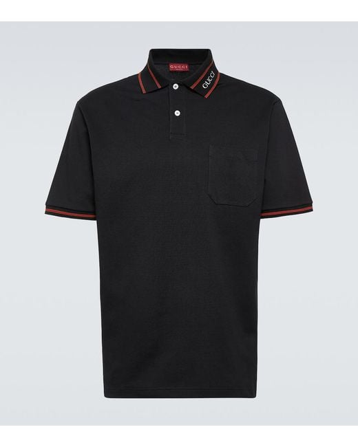 Gucci Black Polo With Logo for men