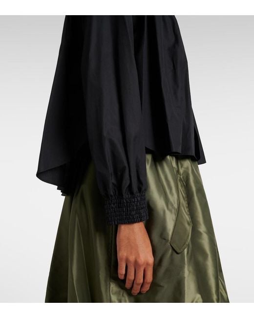 Noir Kei Ninomiya Black Shirred Cotton Shirt