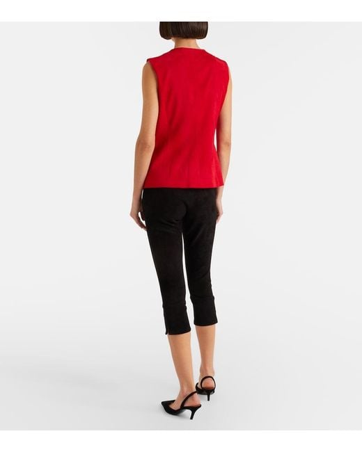Stouls Black Willy Suede Capri Pants