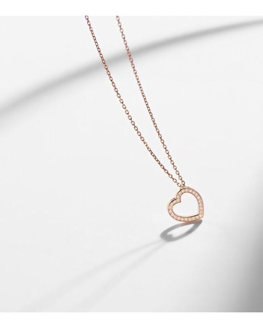 Repossi White Antifer 18Kt Rose Pendant Necklace With Diamonds