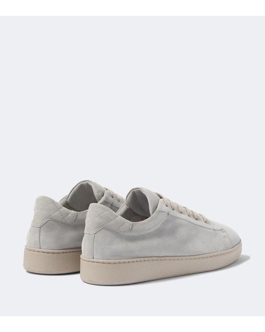Eleventy White Suede Sneakers for men