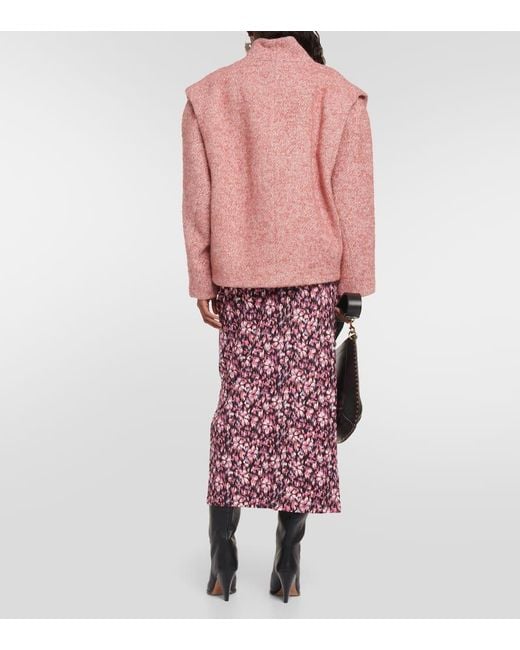 Giacca Drogo in boucle di Isabel Marant in Pink