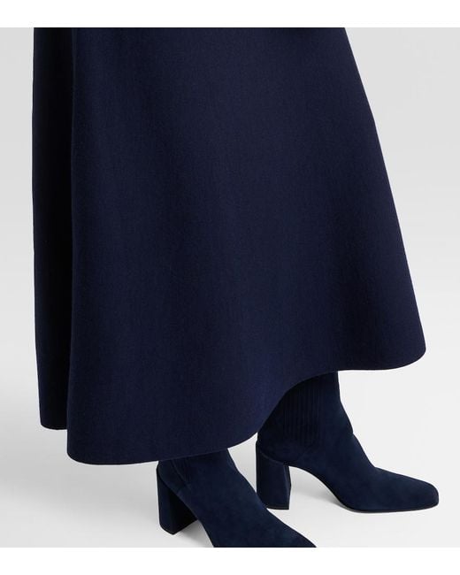 Gabriela Hearst Blue Wool, Silk, And Cashmere Maxi Dress