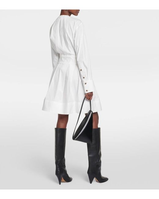 Vestido Eileen de popelin de algodon Proenza Schouler de color White