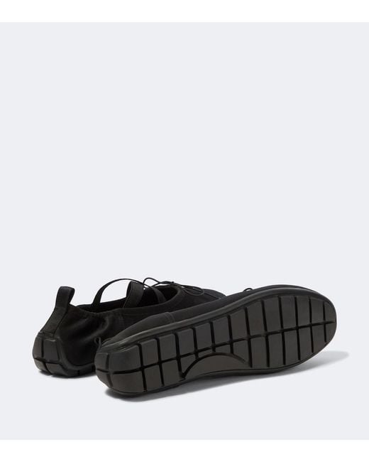 Simone Rocha Black Grip Satin Ballet Flats for men
