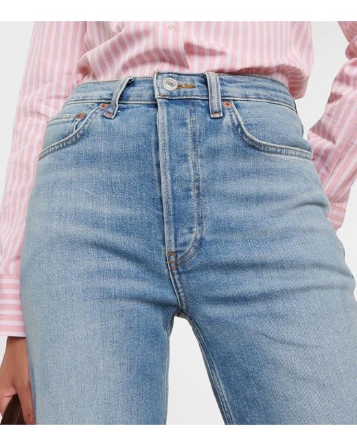 Jeans bootcut 70s a vita alta di Re/done in Blue