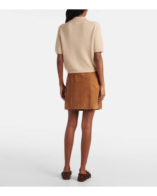 Vince Natural Polohemd Aus Seide Und Baumwolle