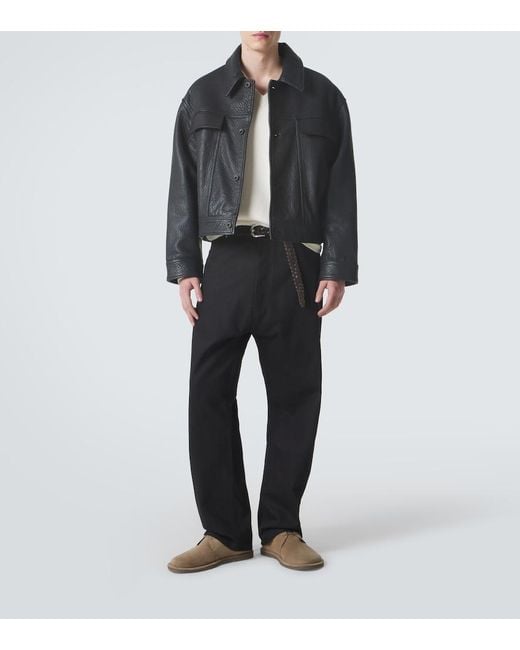 Studio Nicholson Black Marylebone Wide-Leg Jeans for men