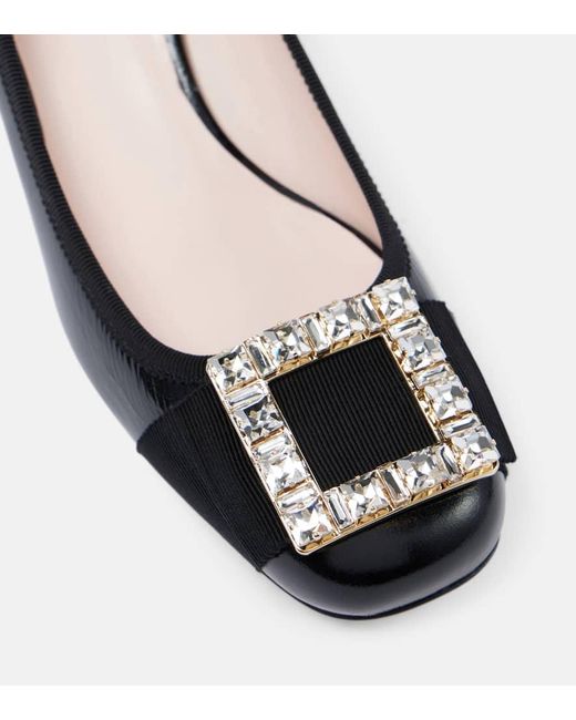 Roger Vivier Black Verzierte Pumps Tres Vivier Aus Lackleder