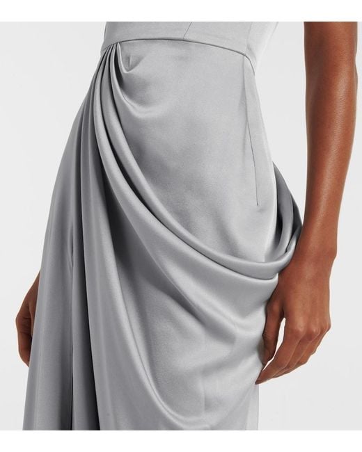Alex Perry White Bustier-Robe Aus Crepe