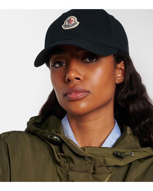 Moncler Black Baseballcap Aus Baumwolle