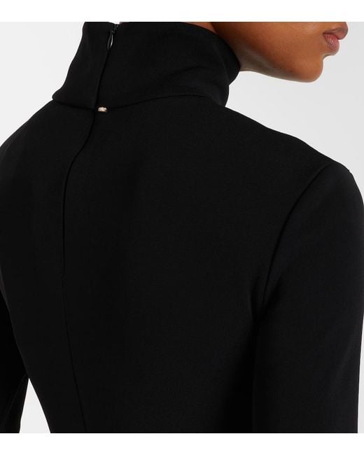 Sportmax Black Cutout Jersey Maxi Dress