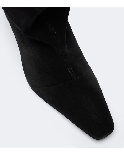 Staud Black Wally Suede Mid-Calf Boots