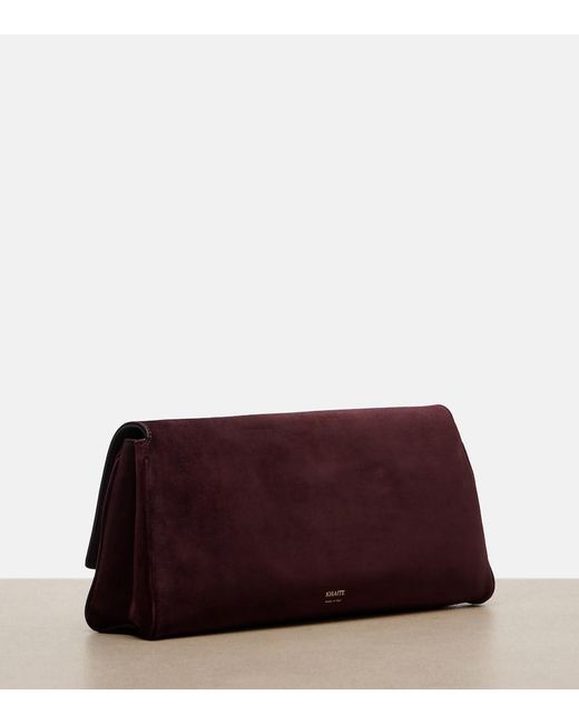 Khaite Purple Audrey Suede Clutch