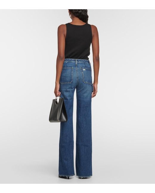 Nili Lotan Blue Quentin Wide-Leg Jeans