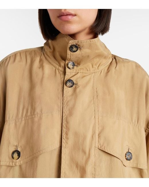 Saint Laurent Brown Oversized Blouson Jacket