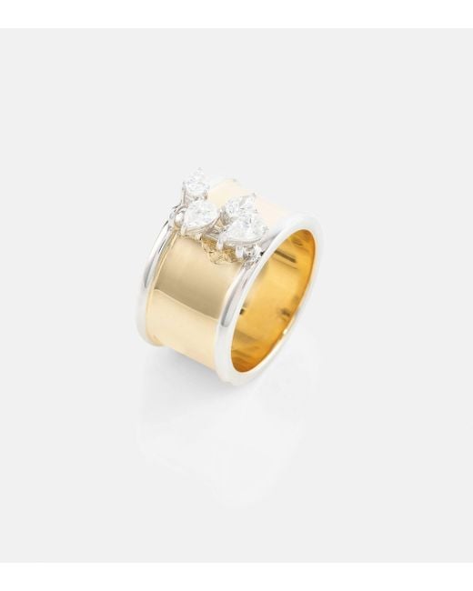 Rainbow K Metallic Erin 18kt Gold And White Gold Ring With Diamonds