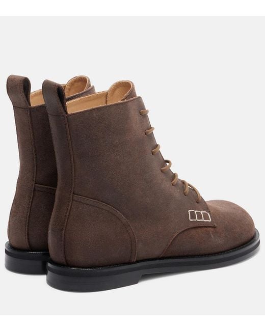 J.W. Anderson Brown Schnuerstiefel Aus Veloursleder