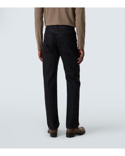 The Row Black Serge Straight Jeans for men