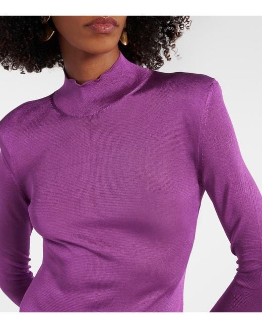 Tom Ford Purple Jersey Maxi Dress