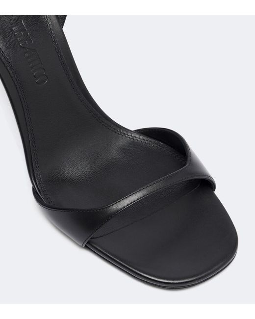 The Attico Black Ora Leather Sandals