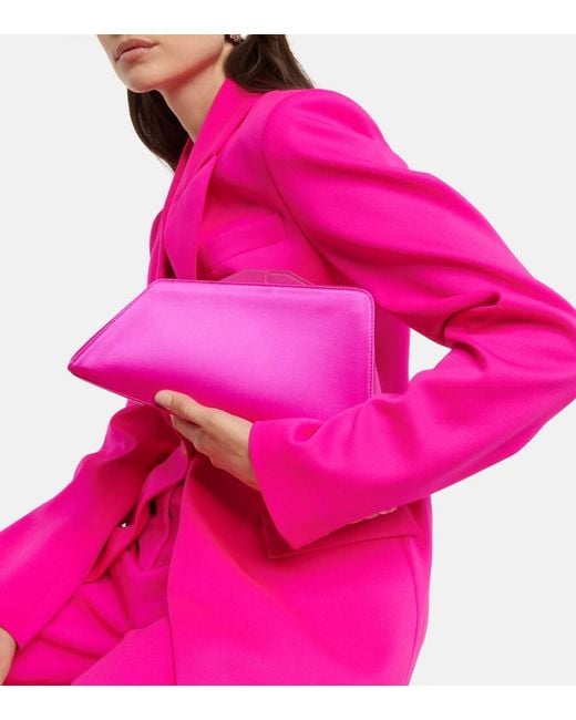 Clutch 8.30 PM en mezcla de seda The Attico de color Purple