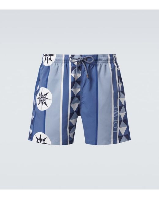 Loewe Blue Paula's Ibiza Printed Swim Trunks for men