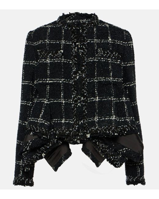 Sacai Black Tweed Jacket