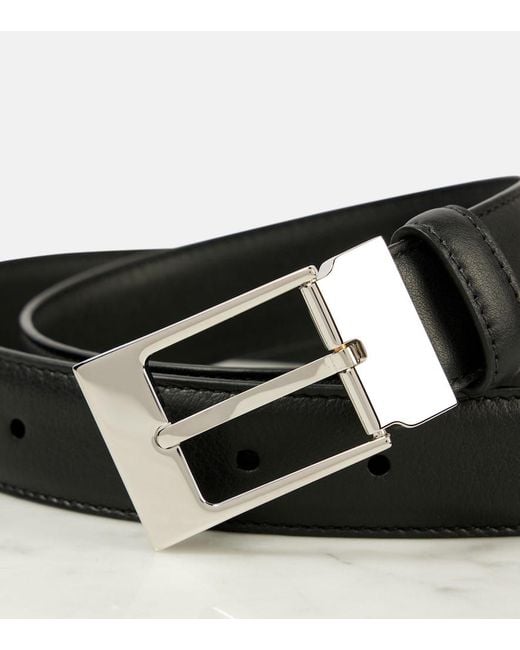 The Row Black Jewel Leather Belt