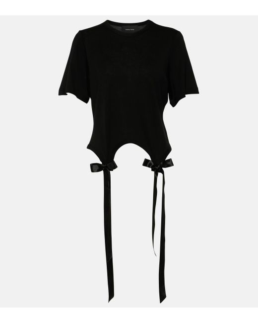 T-shirt en coton Simone Rocha en coloris Black