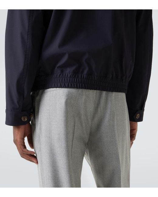 Chaqueta Con Cremallera Brunello Cucinelli de hombre de color Blue