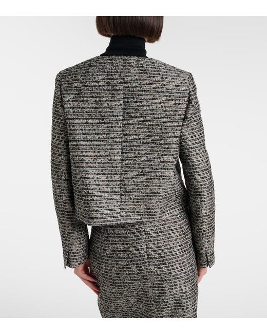 Max Mara Black Volume Tweed Jacket