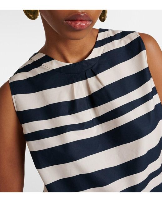 Max Mara Blue Haway Striped Cotton Top