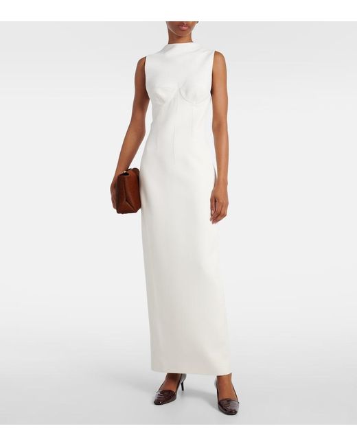 Khaite White Shoshana Maxi Dress