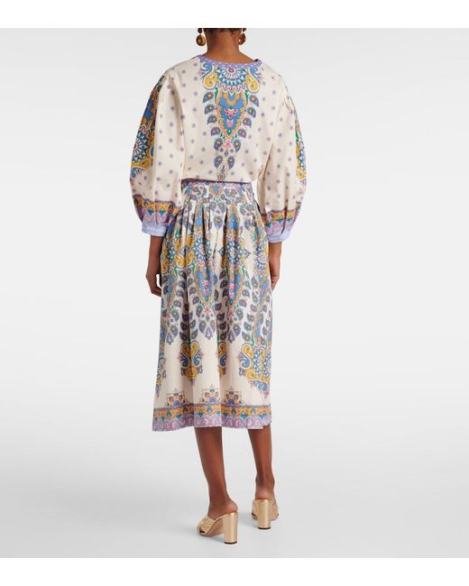 Etro Blue Chic Mini Skirt For
