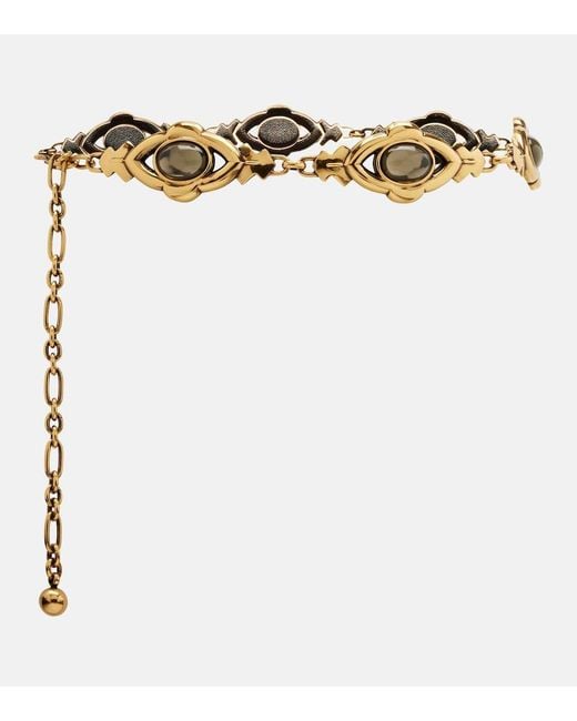 Etro Metallic Embellished Chain Belt