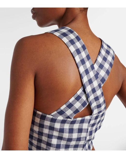 Asceno Blue Cropped-Top Cozumel Aus Leinen
