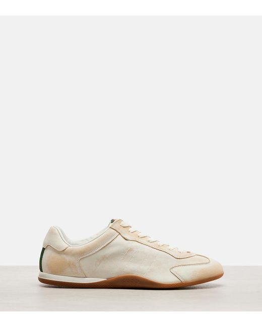 Gucci White Shift Leather Sneakers