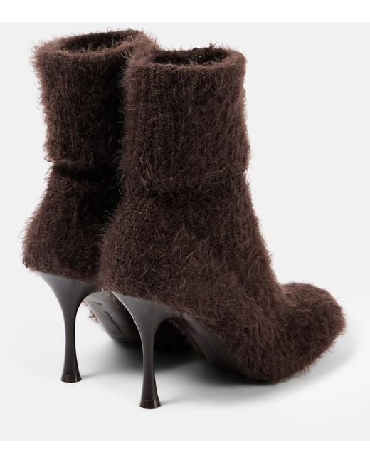 Gianvito Rossi Brown Finny 85 Knitted Sock Boots